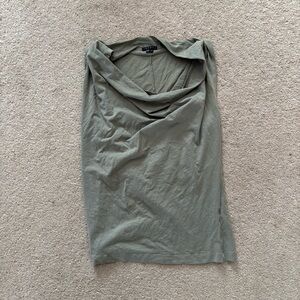 Theory top in light olive cowl